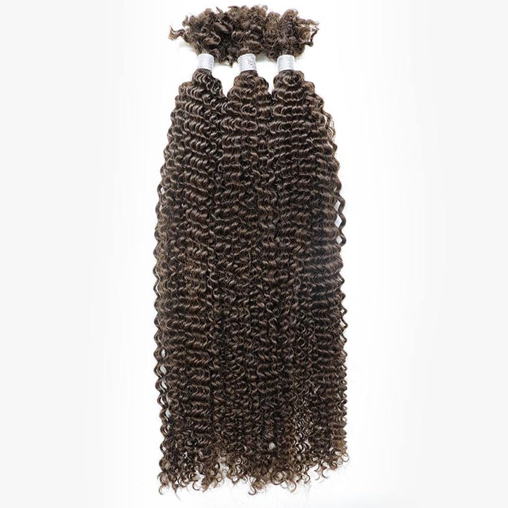 Kinky Curly Human Hair Extensions for Twist Braids & Dreadlocks – 3oz Bulk Pack (3 Bundles) – Afro Textured Hair for Loc Repair & Protective Styling – Perfect for Natural Hair Care & Salon Use