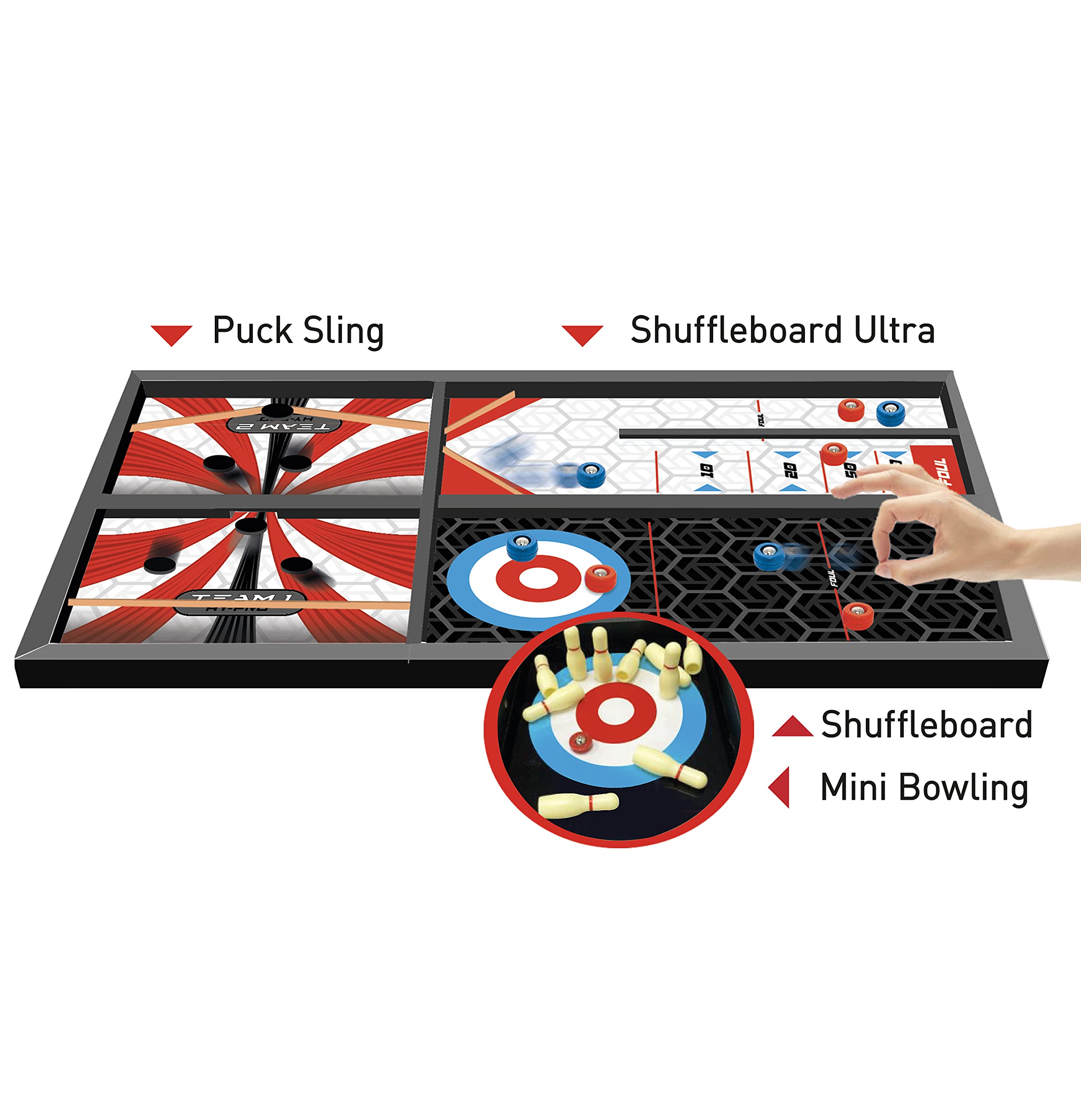 Hy-Pro Metron 12-in-1 Multiplayer Tabletop Board Game Set - Family Fun, Party Entertainment & Travel Games for Adults & Kids - Perfect for Game Nights, Camping Trips & Indoor Activities
