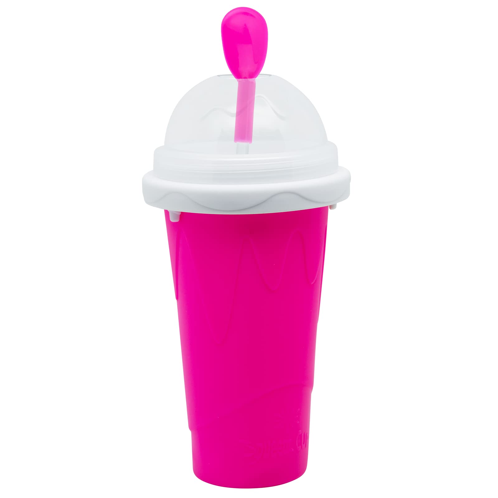 Magic Slushie Maker Cup - Quick Freeze Slushy Cup for Milk, Cola & Juice - Includes Lid & Straw - Perfect for Smoothies, Cocktails & Summer Drinks - Fun for All Ages (Red)
