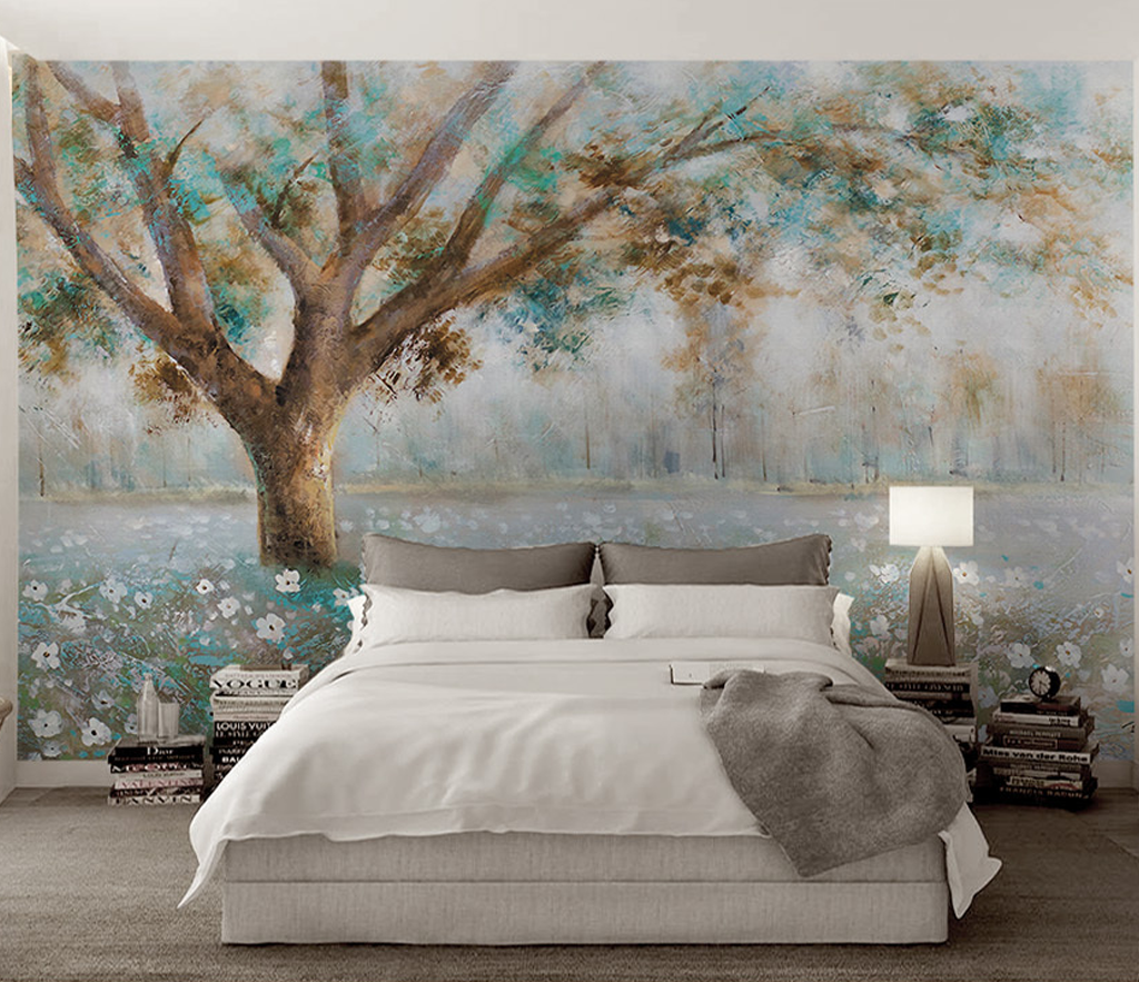 Large Tree Wallpaper Mural - High Quality Nature-Inspired Design for Living Room & Bedroom Decor