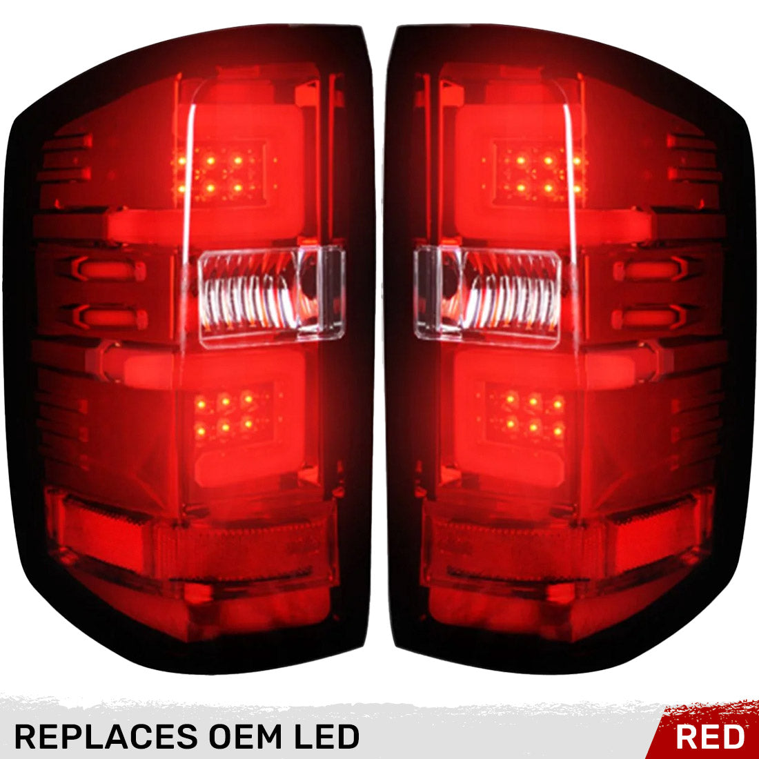Chevy Silverado 1500 2016-2018 LED Tail Lights - Direct OEM Replacement with OLED Technology - Upgrade Your Truck's Style & Visibility for Night Driving & Towing