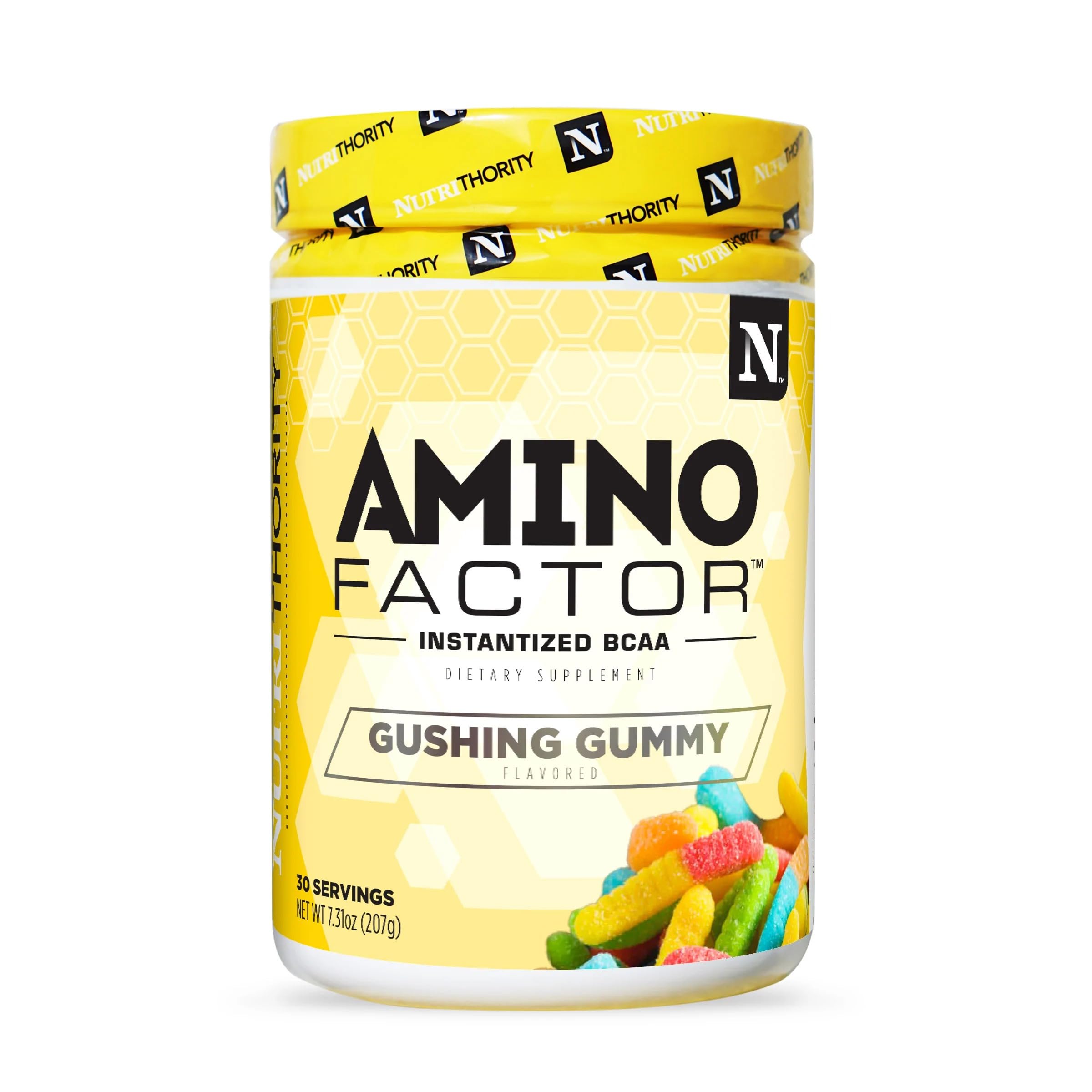 Amino Factor Instantized BCAAs Gummy - Sugar Free Branched Chain Amino Acid Supplement for Workout Recovery (30 Servings) | Improve Muscle Growth, Hydration & Endurance - Perfect for Gym, Running & Fitness Training