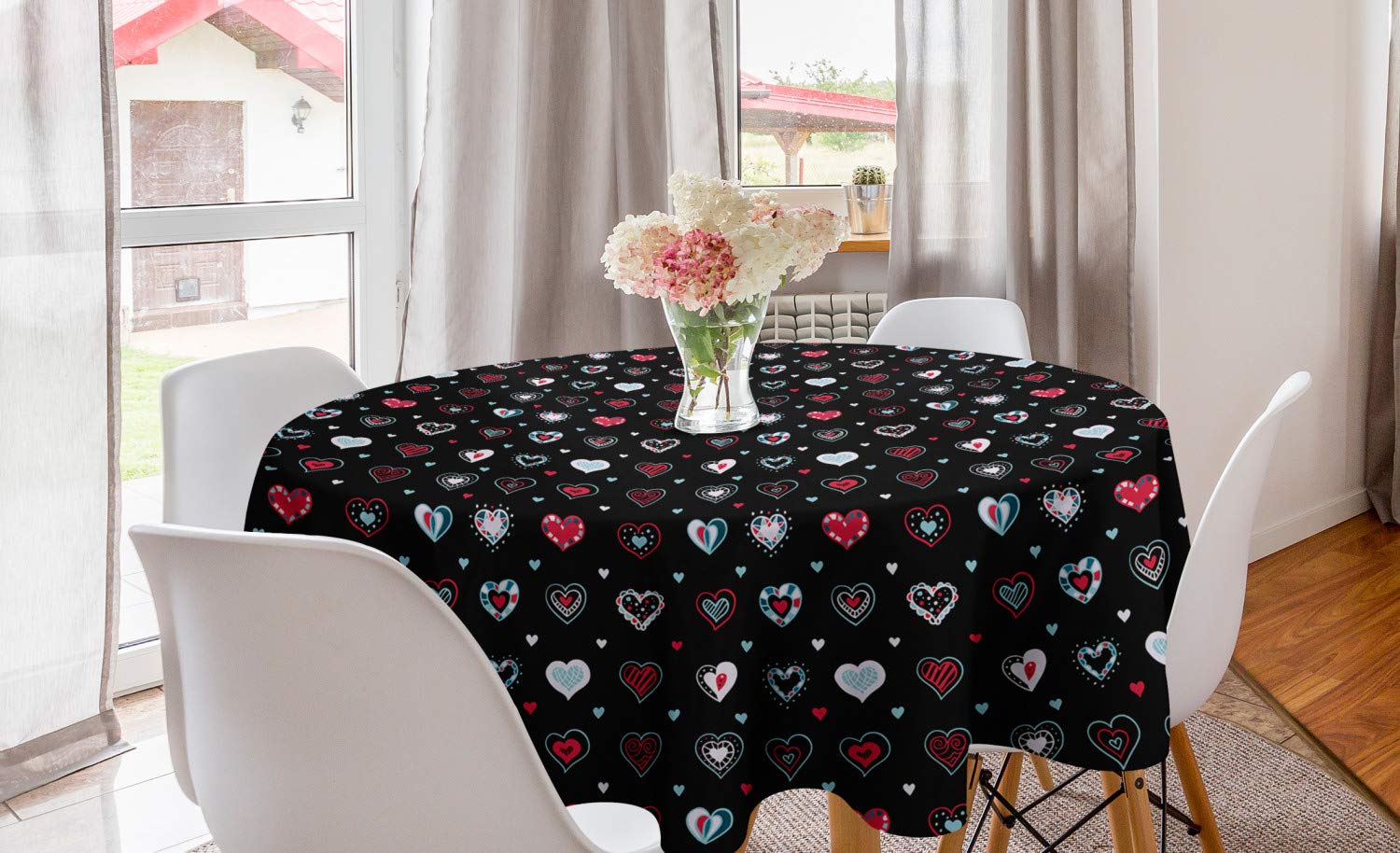 Ambesonne Round Tablecloth 60