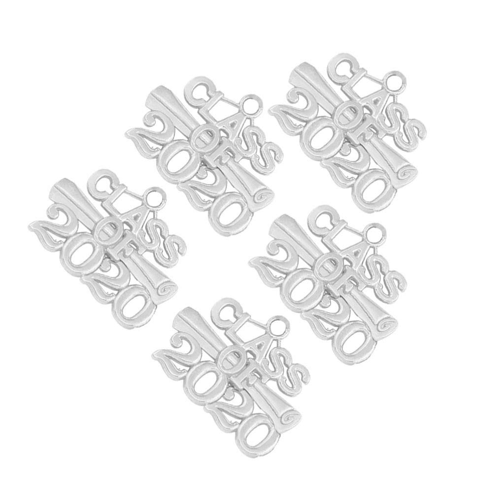 PRETYZOOM 5-Piece Creative Graduation Pendant Set - Class of 2020 Commemorative Keepsake for Graduates - Perfect for Graduation Ceremonies, Yearbook Signings & Alumni Gifts
