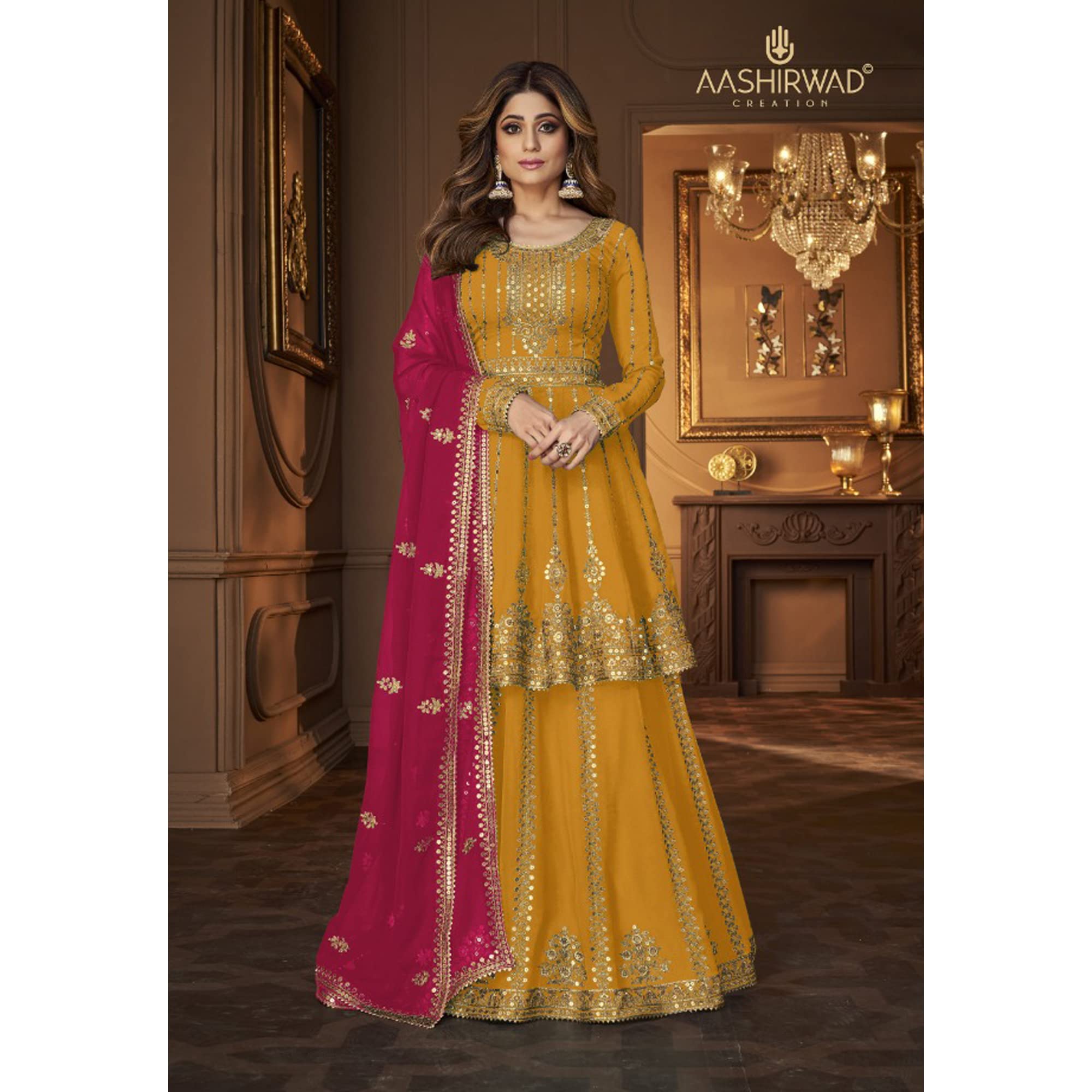 **Pakistani Designer Heavy Work Shalwar Kameez Sharara Dress - Ready to Wear Palazzo Suits for Weddings, Parties & Festivals**