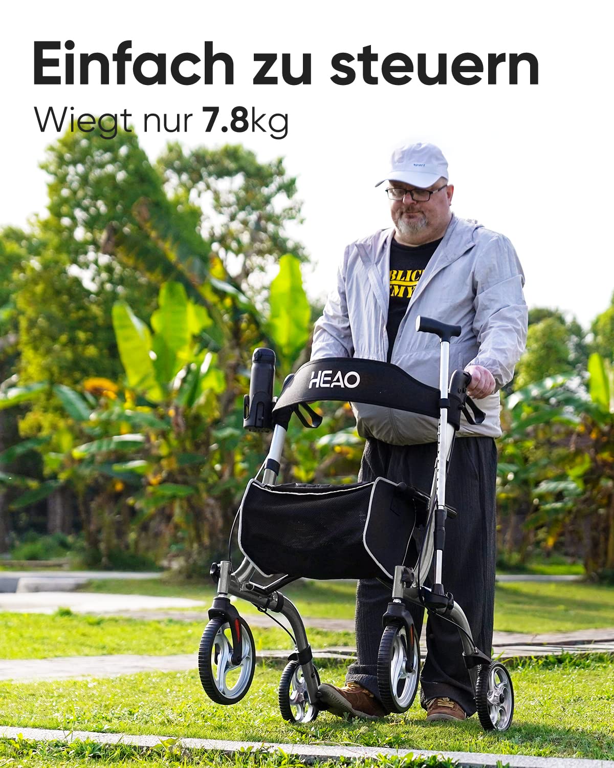 HEAO Foldable Lightweight Walker with Seat for Seniors - 10