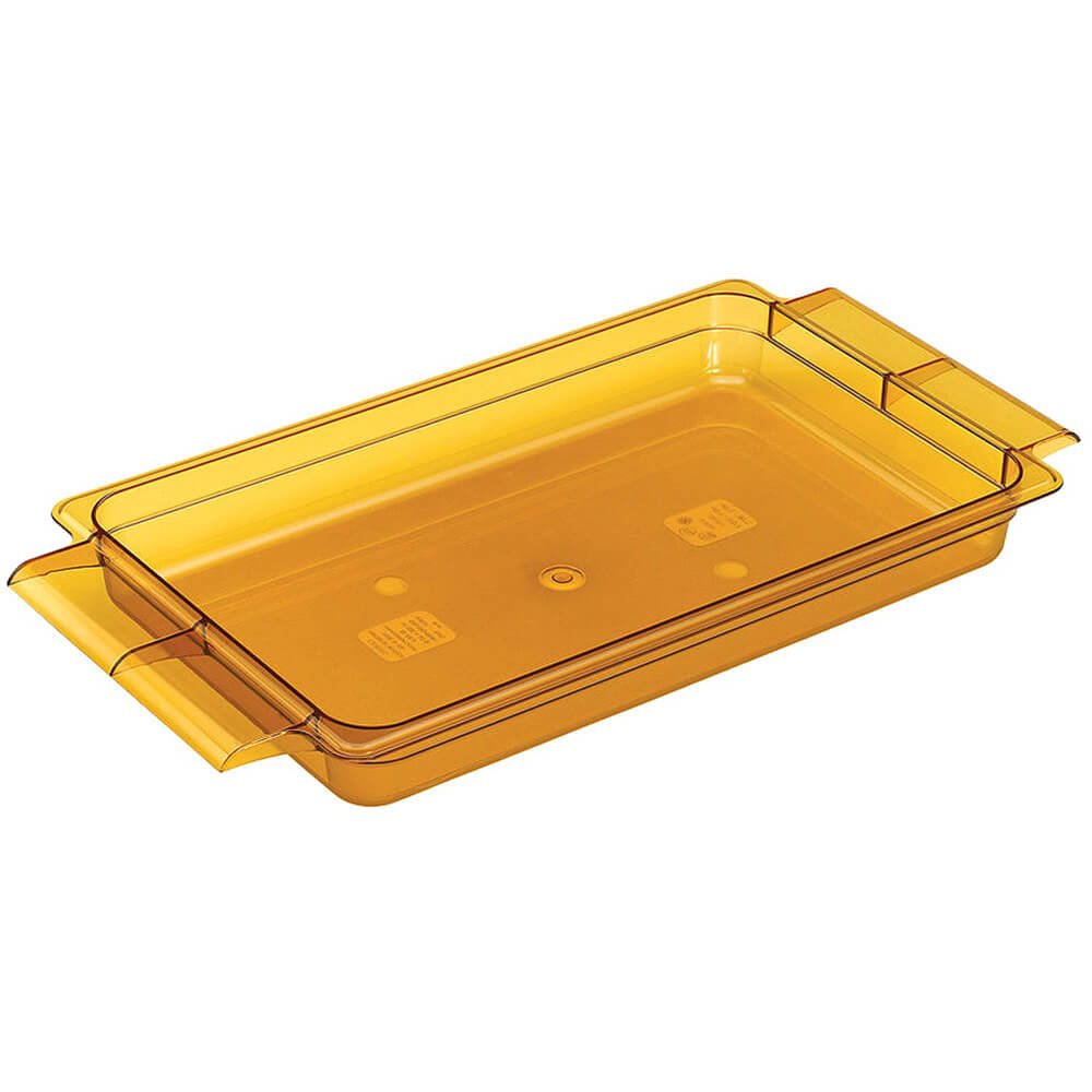 Cambro 1/1 GN Steam Table Pans - 6-Pack High Heat Plastic Food Containers with Handles, 2.5