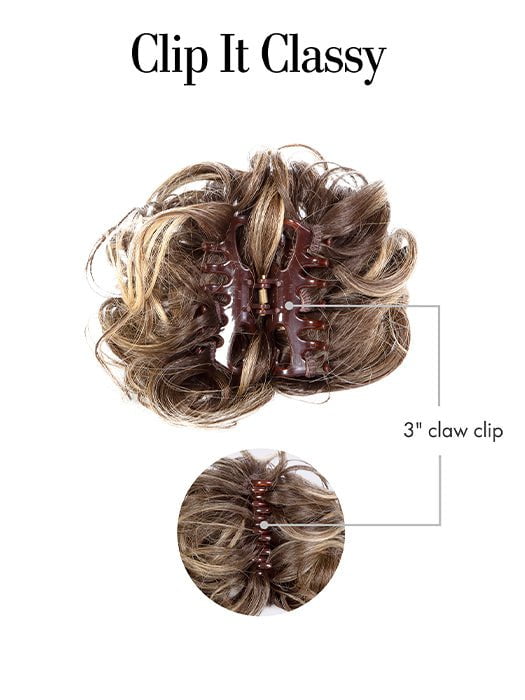 Clip It Classy Synthetic Hairpiece - Natural-Looking Hair Extensions for Volume & Length | Perfect for Parties, Weddings & Everyday Styling