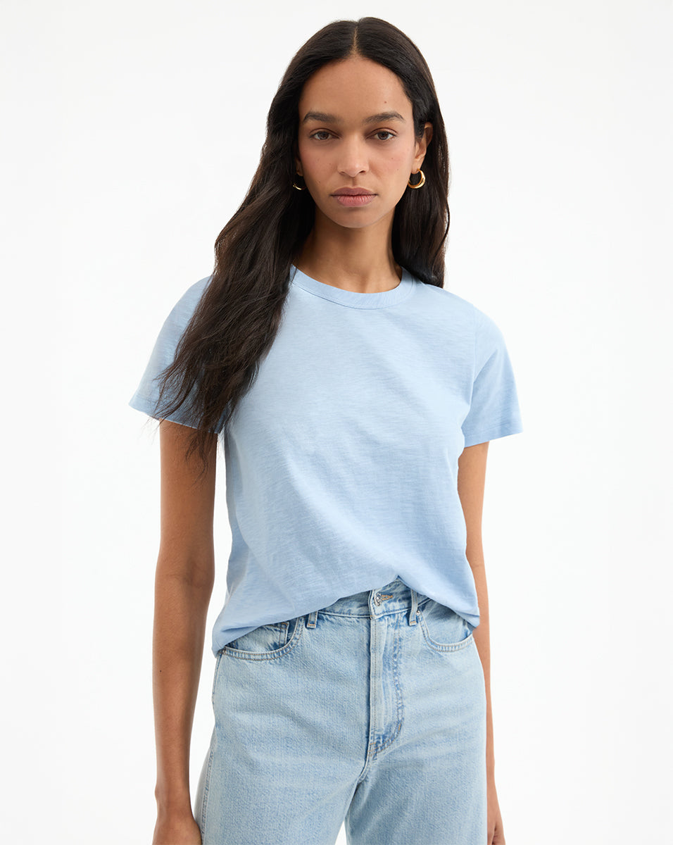 Carla Cotton Crewneck T-Shirt for Women | Soft & Comfortable Casual Tee | Perfect for Everyday Wear, Workouts & Layering