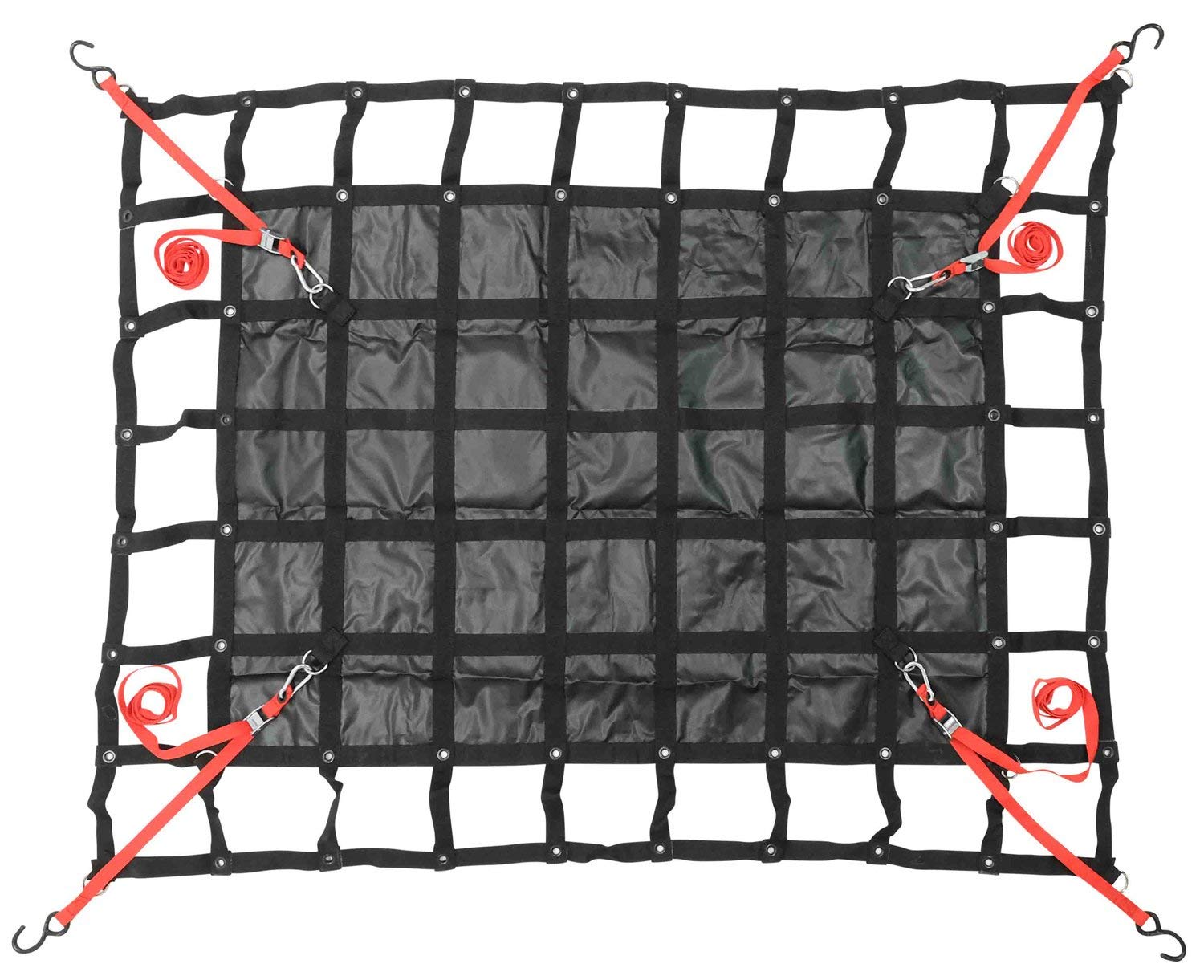 **Mytee Products Heavy Duty Truck Bed Cargo Net - 8.75' x 10' Large Vinyl Cargo Net for Pickup Trucks with 18 oz Vinyl, S-Hooks & Ratchets | Secure & Organize Gear for Camping, Moving & Hauling**