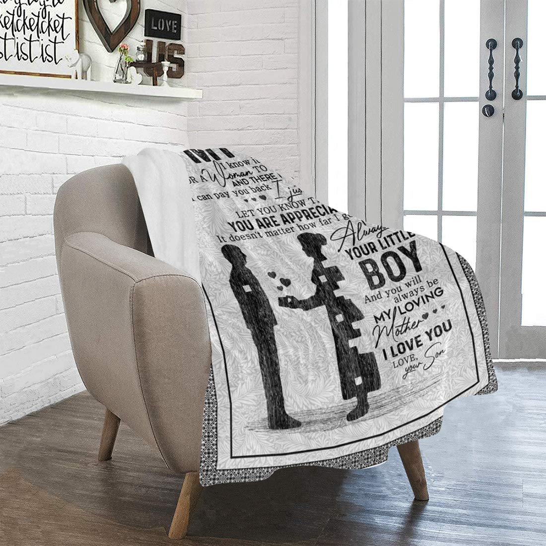 Personalized Fleece Blanket for Mom - Custom Mothers Day Gift from Daughter & Son with Kids Names - 'To My Mom We Love You' - Worlds Greatest Mom Throw - 60
