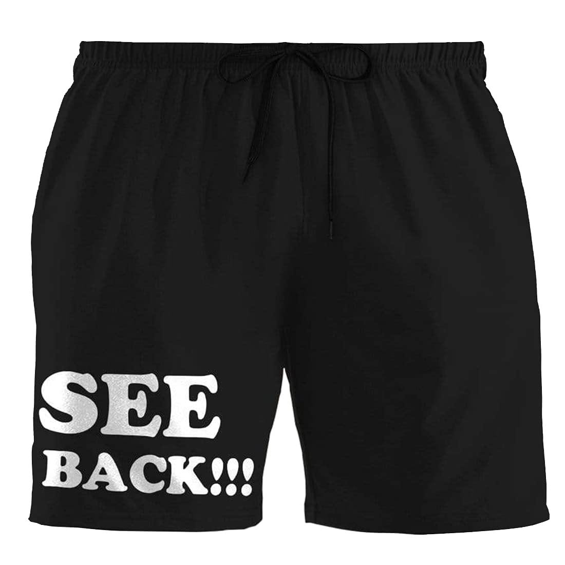 Funny Men's Swim Trunks with Drawstring - Quick Dry Beach Shorts for Swimming, Summer Vacation & Pool Party | Trendy Swimwear for Men