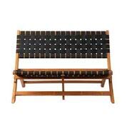 Patio Sense 63291 Folding Bench - Solid Acacia Wood Indoor/Outdoor Portable Seat with Teak Oil Finish | No Assembly Required | Perfect for Patio, Garden, Deck & Small Space Living