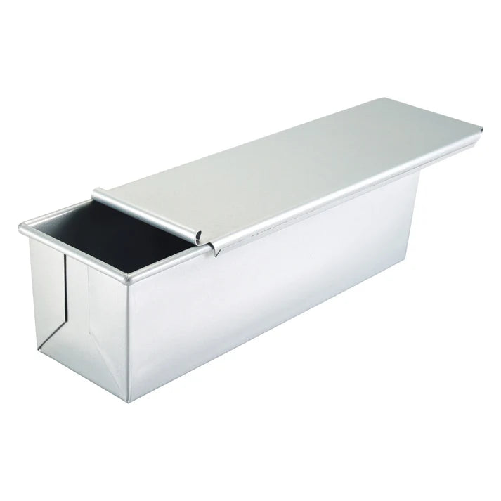 Winco 14.5 x 4.5 Inch Pullman Loaf Pan with Sliding Cover - Commercial Grade HPP 15L - Perfect for Bakeries, Restaurants & Home Baking