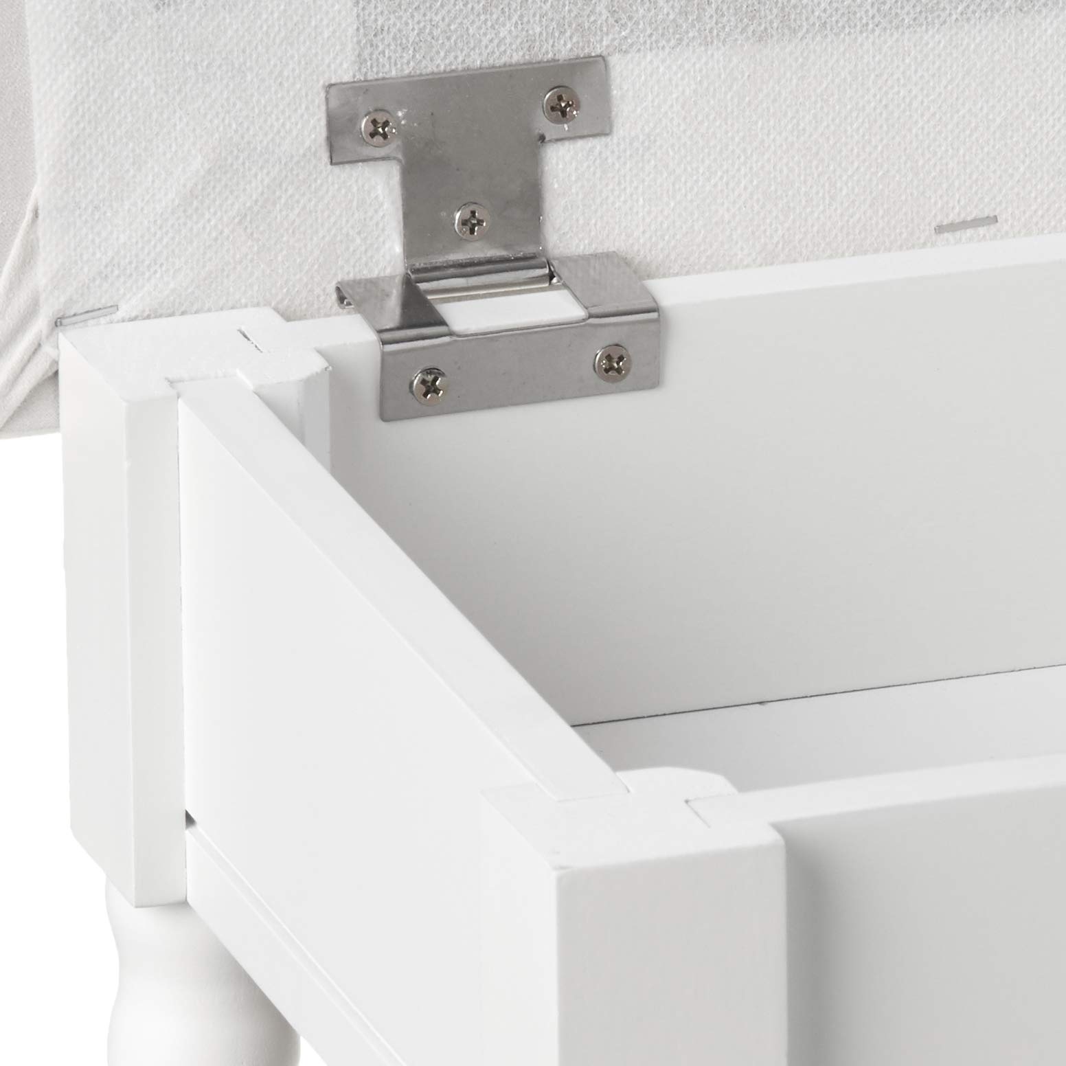 Frenchi Storage Footstool - White for Living Room & Bedroom