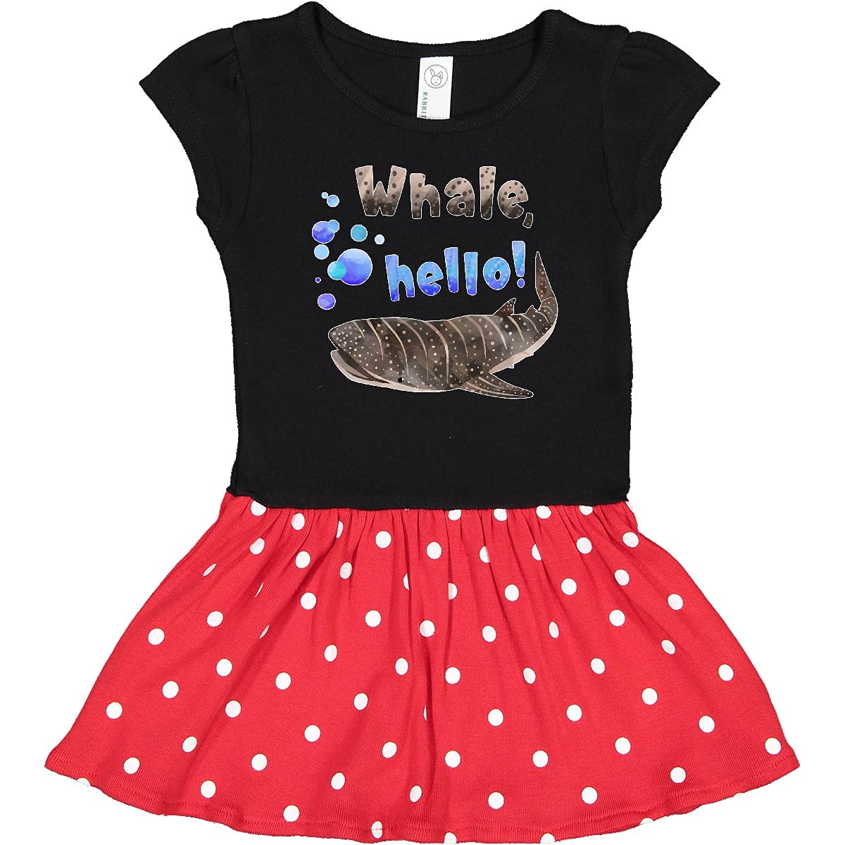 Inktastic Whale Hello Cute Whale Shark with Bubbles Baby Girl Dress - Perfect for Birthday Parties, Beach Outings & Photo Shoots