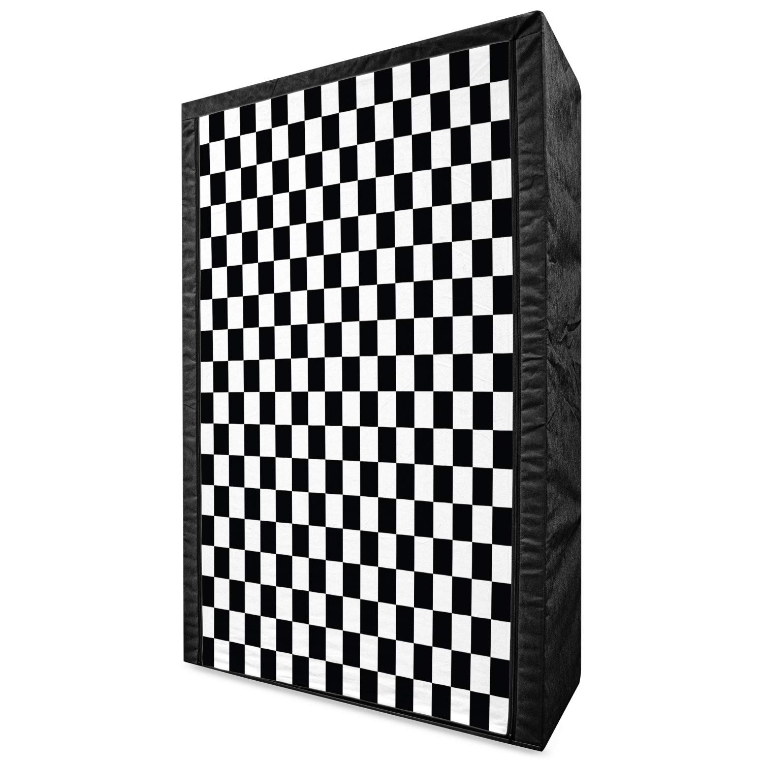 Ambesonne Black & White Checkers Game Fabric Wardrobe - 42.5