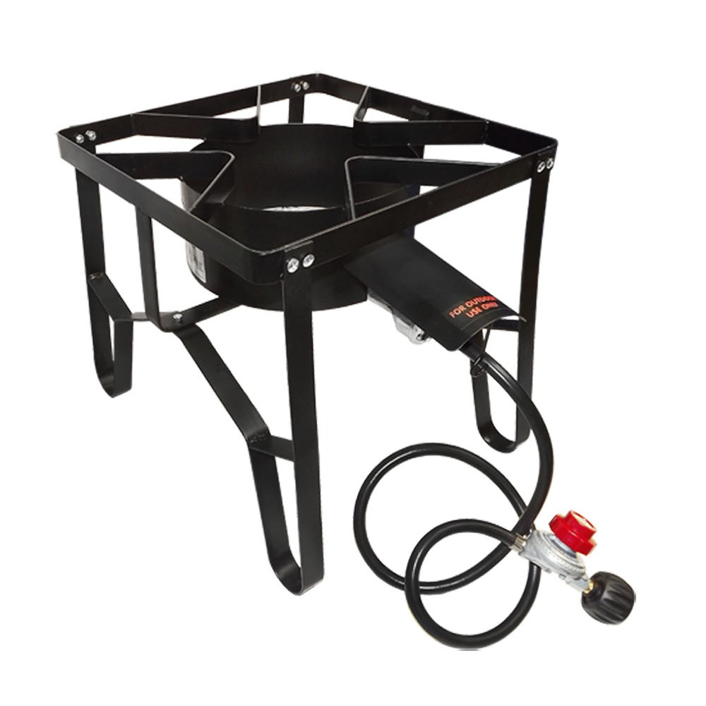 Portable High Pressure Propane Gas Stove - Single Burner Camping BBQ Grill for Outdoor Cooking, Picnics, Backpacking and Emergency Preparedness