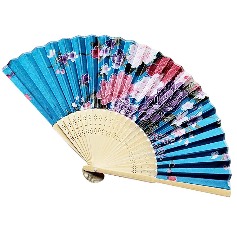 Elegant Chinese Style Folding Hand Fan - Vintage Silk Fan for Women, Fashion Accessory for Summer, Weddings & Parties - Perfect for Outdoor Events, Costumes & Home Décor