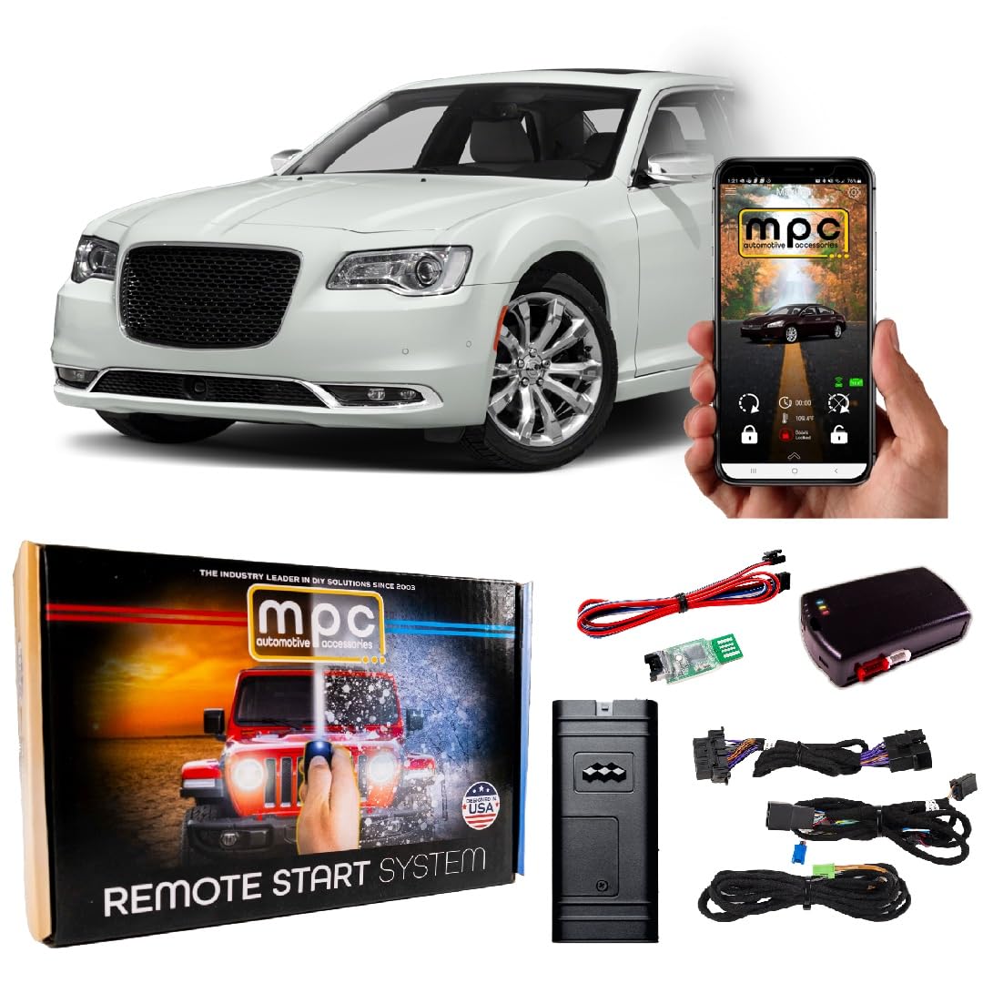 MPC Remote Start Kit for 2018 Chrysler 300 | Smartphone App Control | Plug & Play Installation | 3X Lock-to-Start Feature | 24/7 US Tech Support | Perfect for Cold Mornings & Secure Parking
