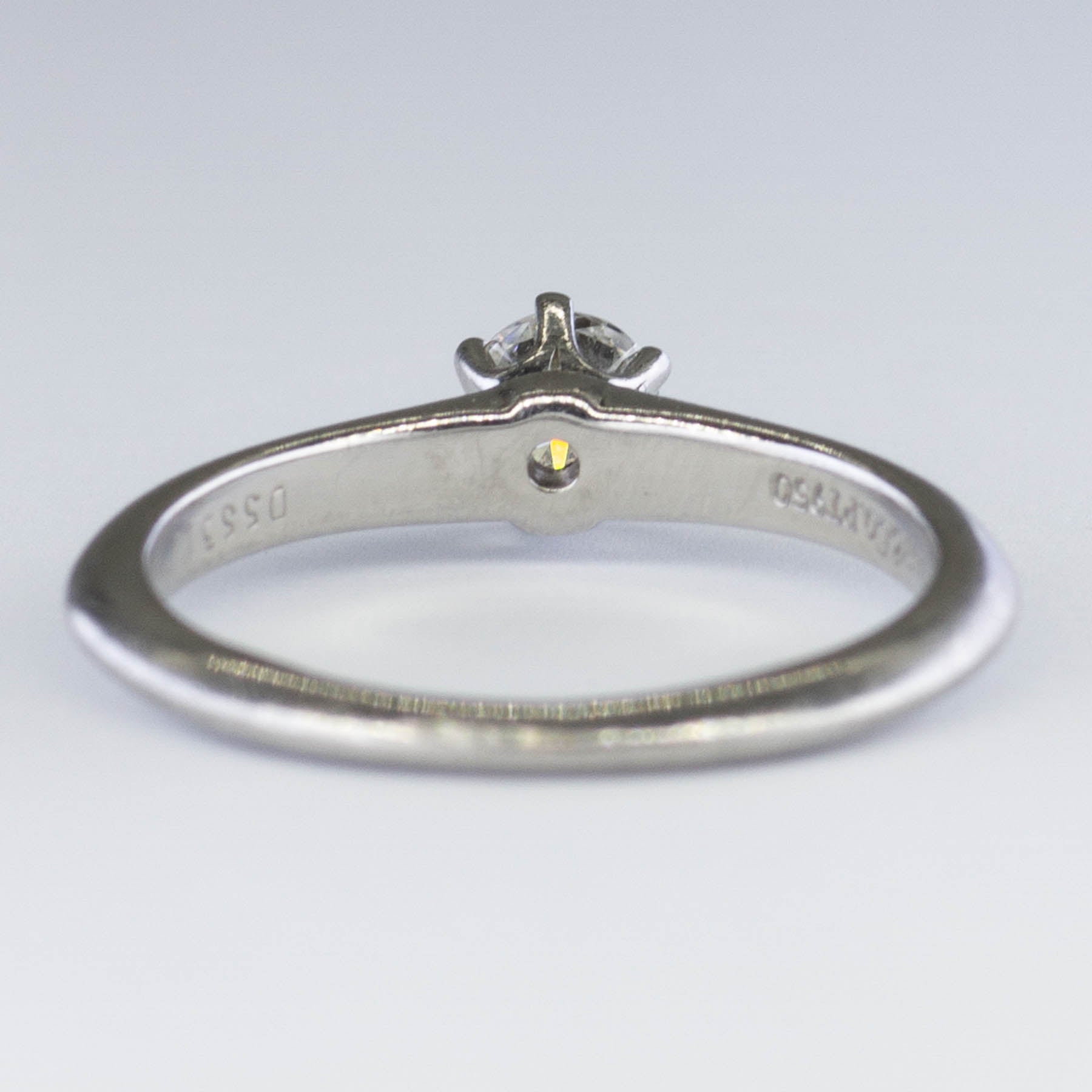 Tiffany & Co. Solitaire Diamond Engagement Ring 0.21 Carat Size 3.75 - Perfect for Proposals, Anniversaries & Bridal Jewelry