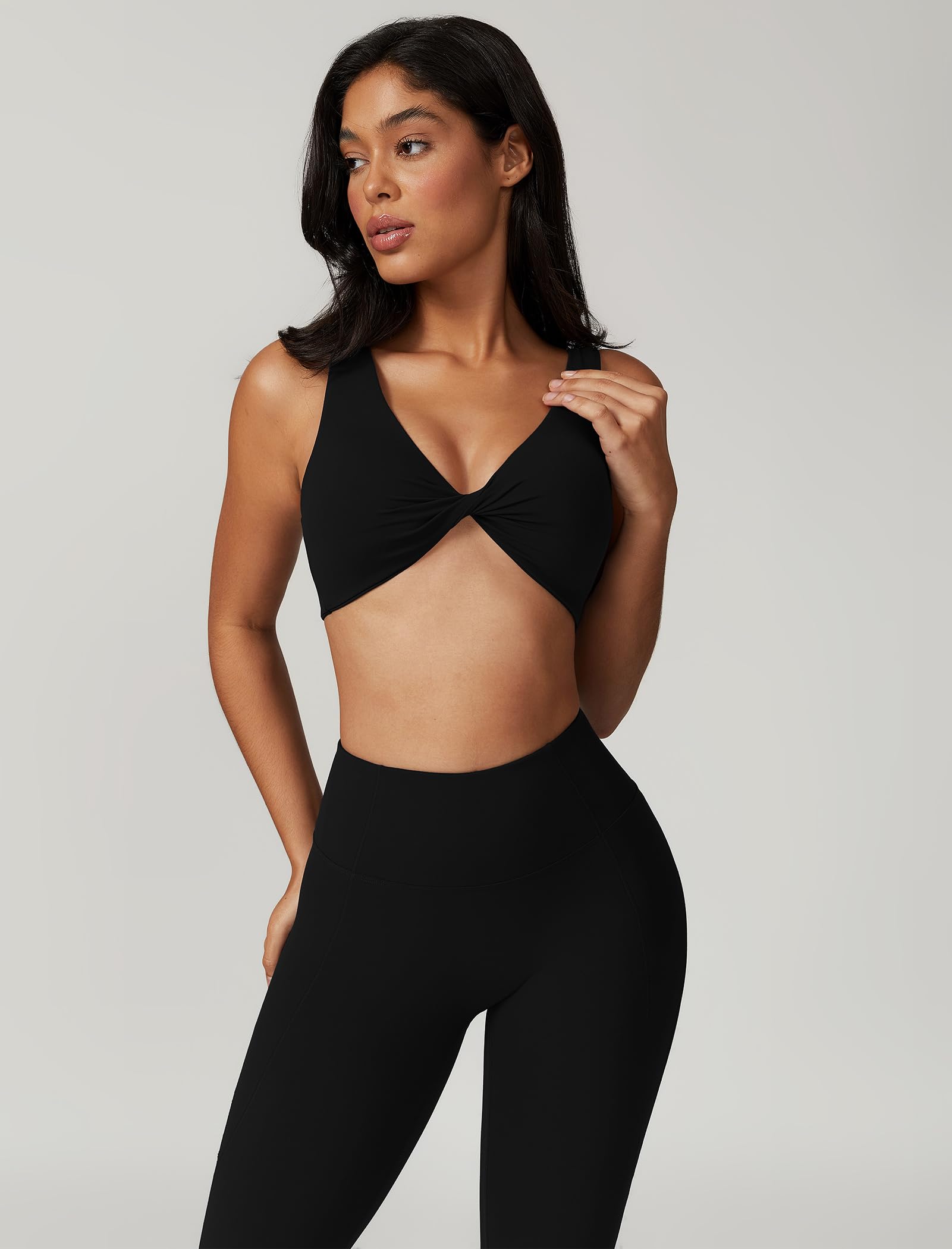 ABOCIW Women's Workout Sets - Twist Front Cross Back Sports Bra & High Waist Yoga Leggings 2-Piece Outfit for Gym, Running & Yoga | Comfortable Fitness Clothing for Women
