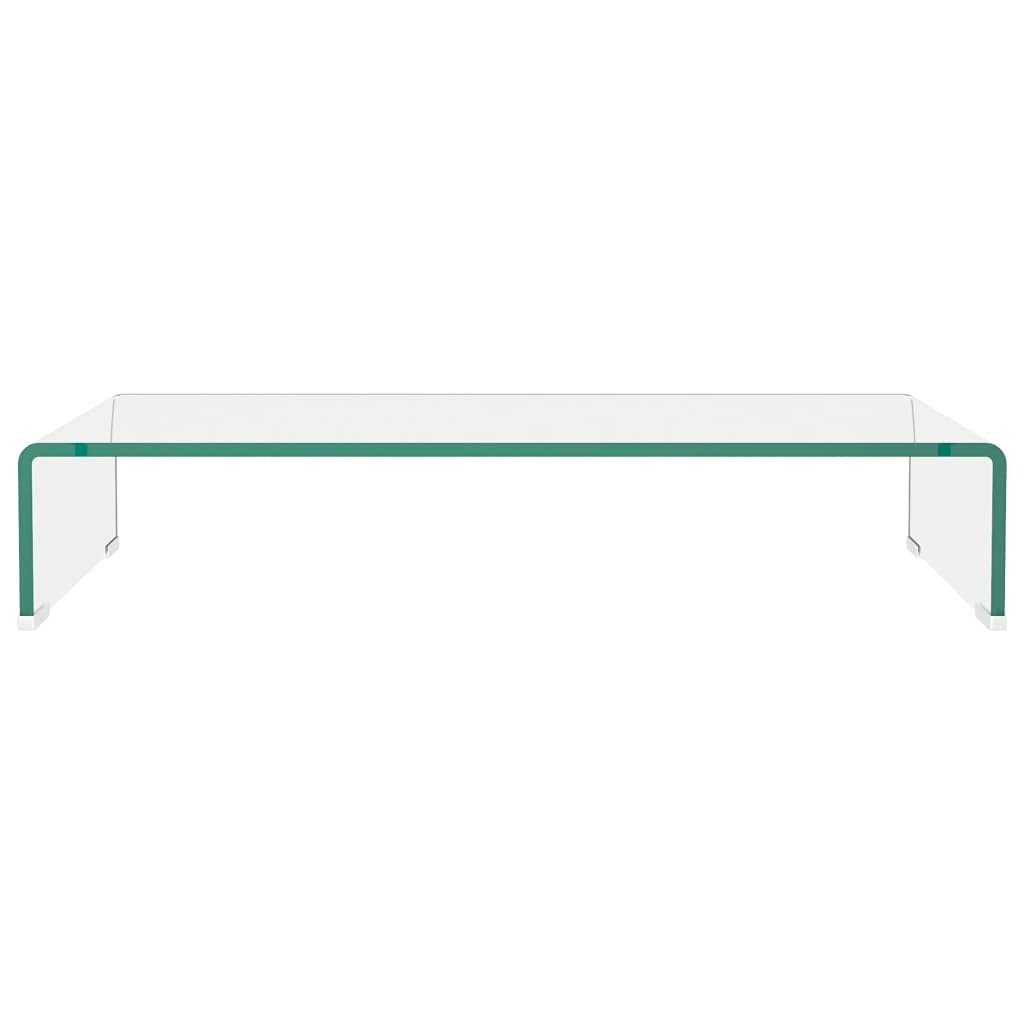 Clear Glass TV Stand/Monitor Riser - 27.6