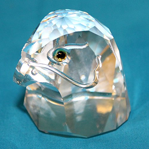 Swarovski 013829 Falcon Head Small Crystal Figurine - Elegant Home Decor, Gift for Collectors & Bird Lovers, Perfect for Display Shelf, Office Desk or Christmas Tree Ornament