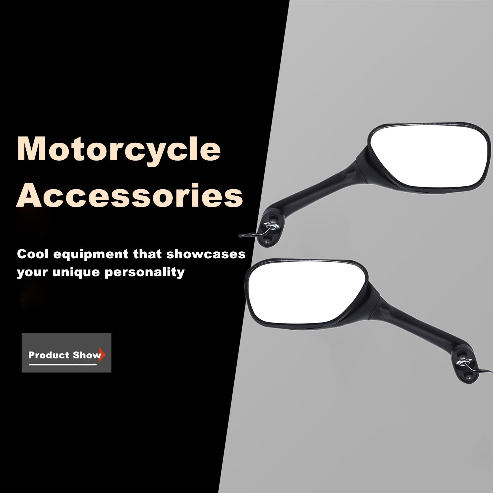 LABLT Smoke Turn Signal Rear View Mirrors Replacement for Suzuki GSXR 600 750 1000 (2001-2016) - Black - Perfect for Motorcycle Safety & Customization
