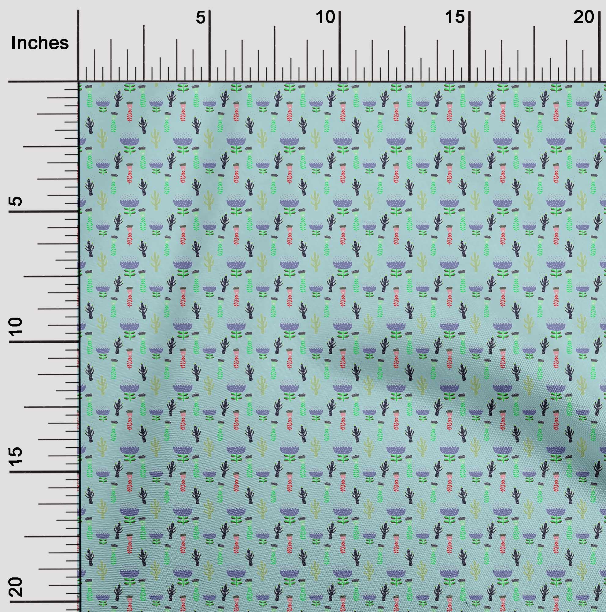 oneOone Polyester Spandex Sky Blue Fabric for Kids - 56 Inch Wide Printed DIY Sewing Material by The Yard | Perfect for Children's Clothing, Costumes & Craft Projects