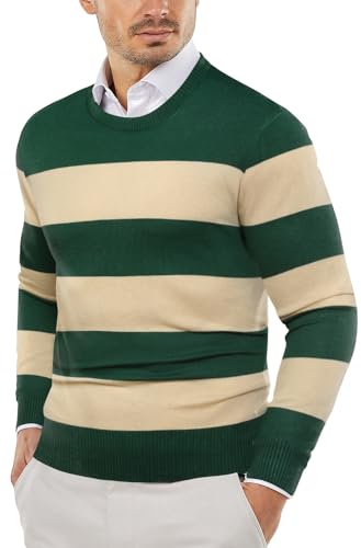Green/Apricot Stripe