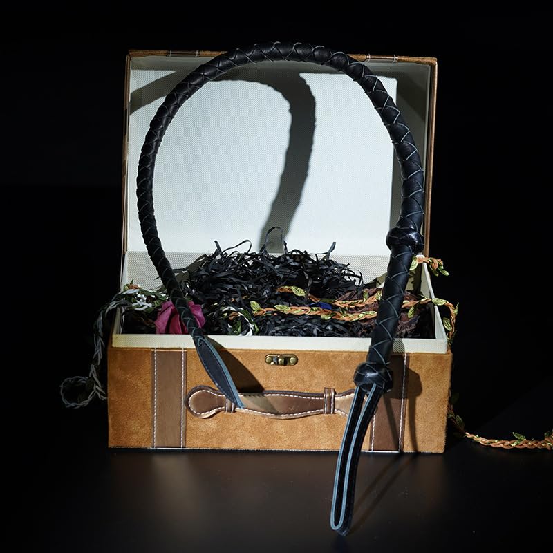 Leather Bondage Whip for Spanking & Sensual Play - BDSM Sex Toy for Couples, Roleplay & Teasing - Perfect for Bedroom Fun & Erotic Exploration