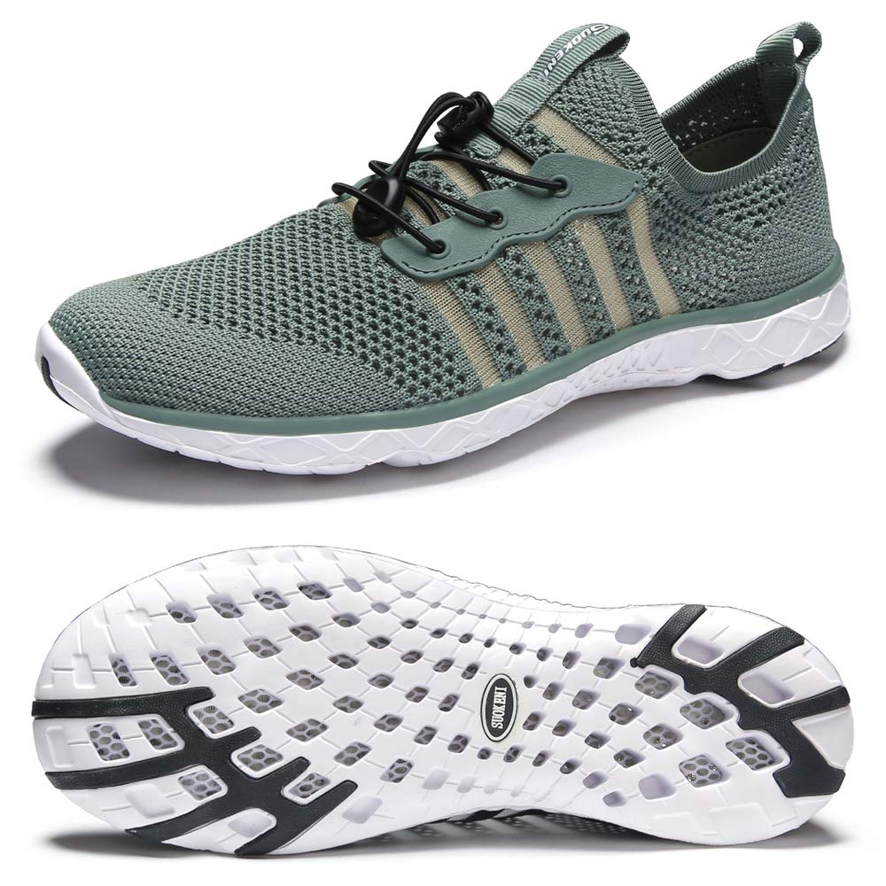 SUOKENI Men's Quick-Dry Slip-On Water Shoes - Lightweight Aqua Shoes for Beach, Swimming, Surfing & Water Sports | Perfect for Pool, Boating & Outdoor Activities