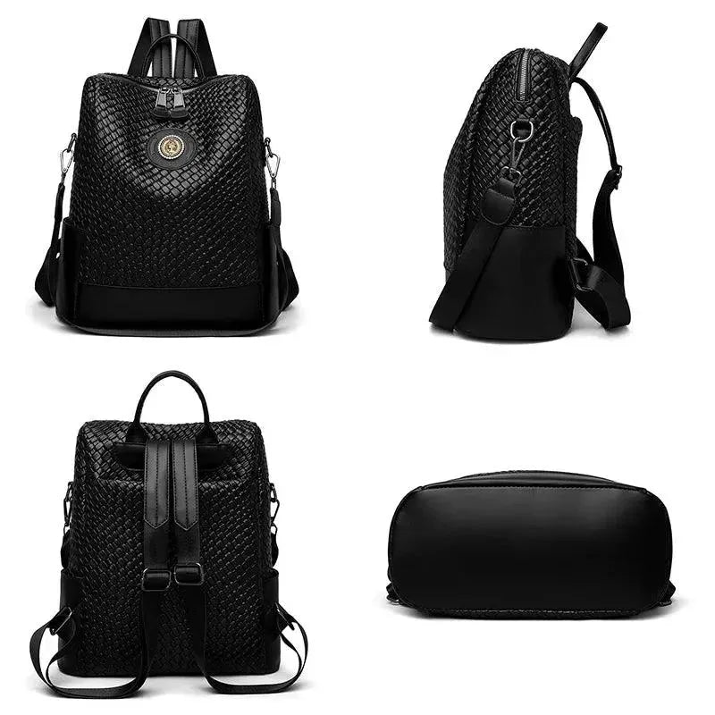 Luxury Designer Women's Backpack - Stylish Leather Laptop Bag for Work, Travel & College | Waterproof & Spacious