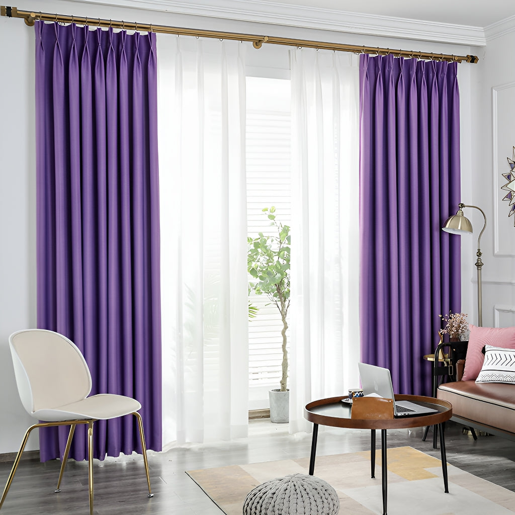 Jaliyah Solid Blackout Curtains for Bedroom - Custom Room Darkening Window Drapes for Better Sleep & Privacy - Thermal Insulated Noise Reducing Curtain Panels for Living Room, Nursery & Home Theater