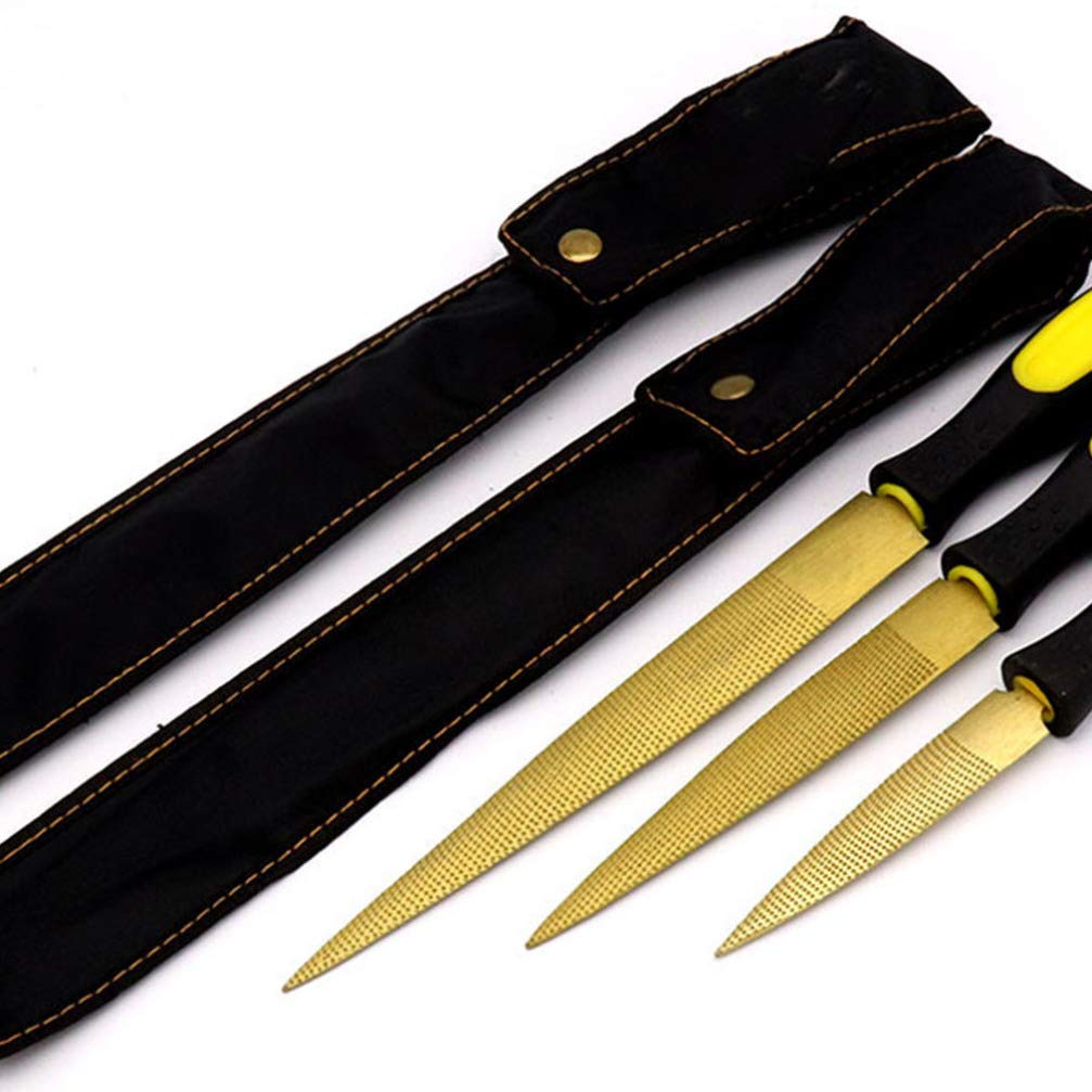 iplusmile 5-Piece Wood and Metal File Set - 4, 6, 8, 10, 12 Inch Hand Files for Woodworking, Shaping, Sharpening - Perfect for DIY Projects, Carpentry, and Metalworking Tasks