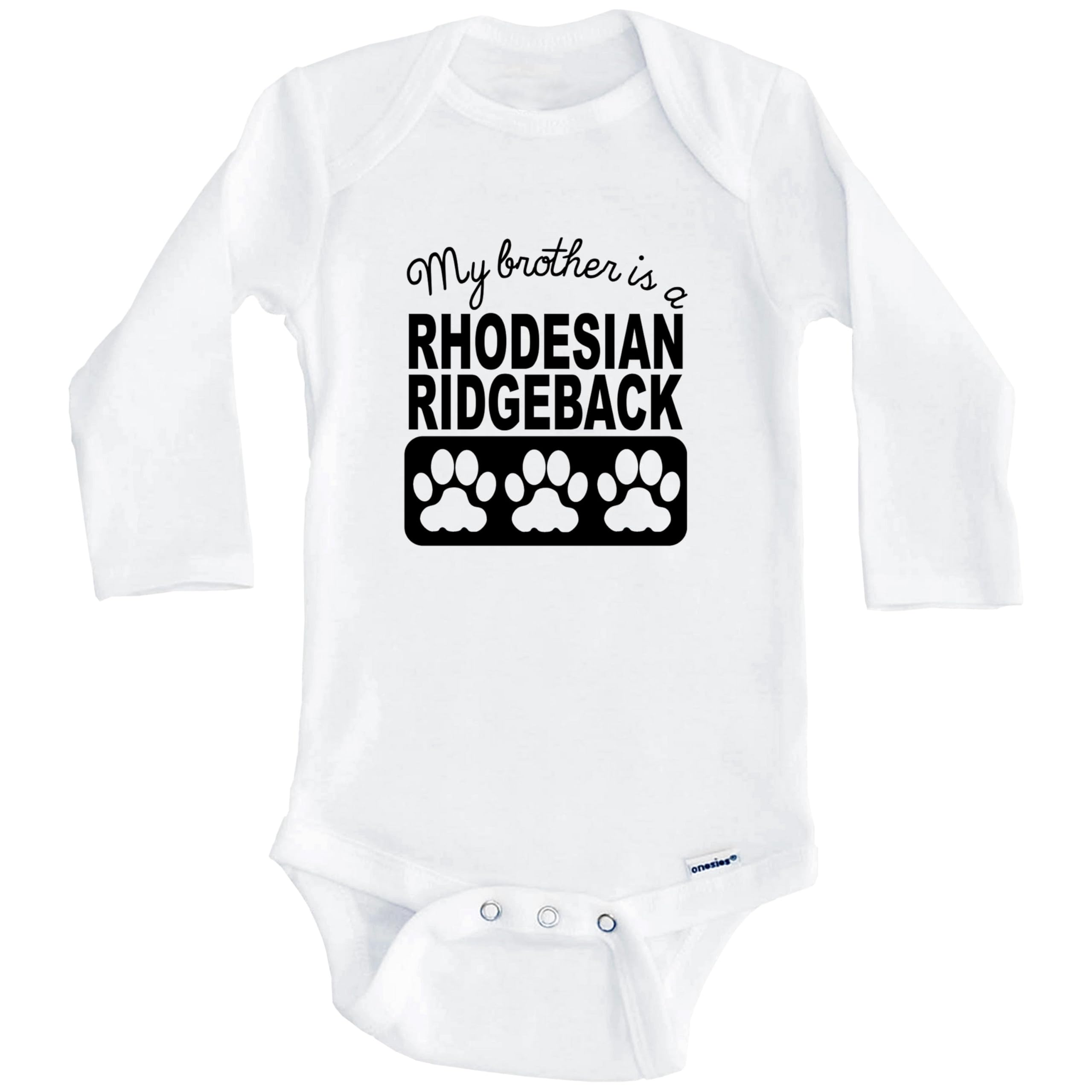 Rhodesian Ridgeback Dog Lover One Piece Baby Bodysuit - Long Sleeve Infant Romper for Dog Owners & Pet Lovers - Perfect for Family Photos, Pet-Themed Parties & Daily Wear