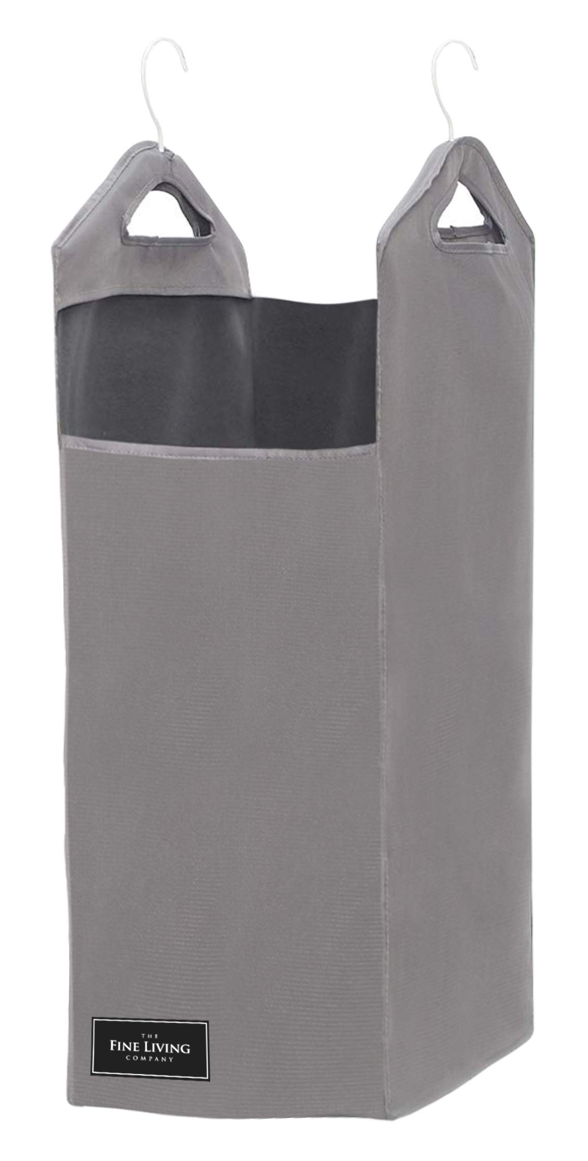 Heavy Duty Hanging Laundry Hamper Bag - Space Saving Closet Organizer with 2 Strong Metal Hangers for Bedroom, Bathroom & Dorm - The Fine Living Co.