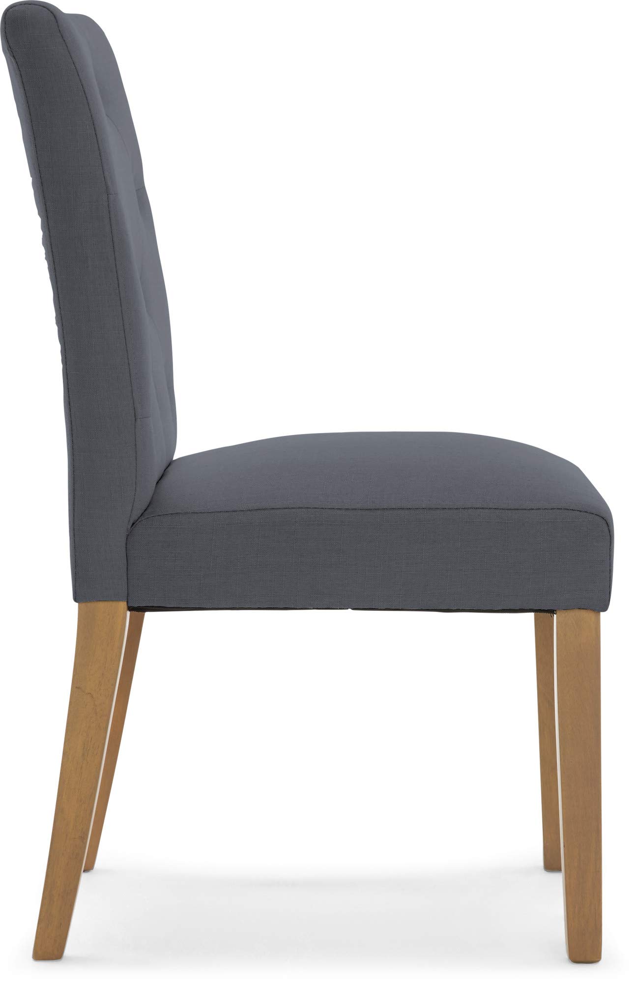 Finch Westport Tufted Dining Chairs Set of 2 - Gray Upholstered Side Chairs for Kitchen, Dining Room & Breakfast Nook - Comfortable & Stylish Seating Solution