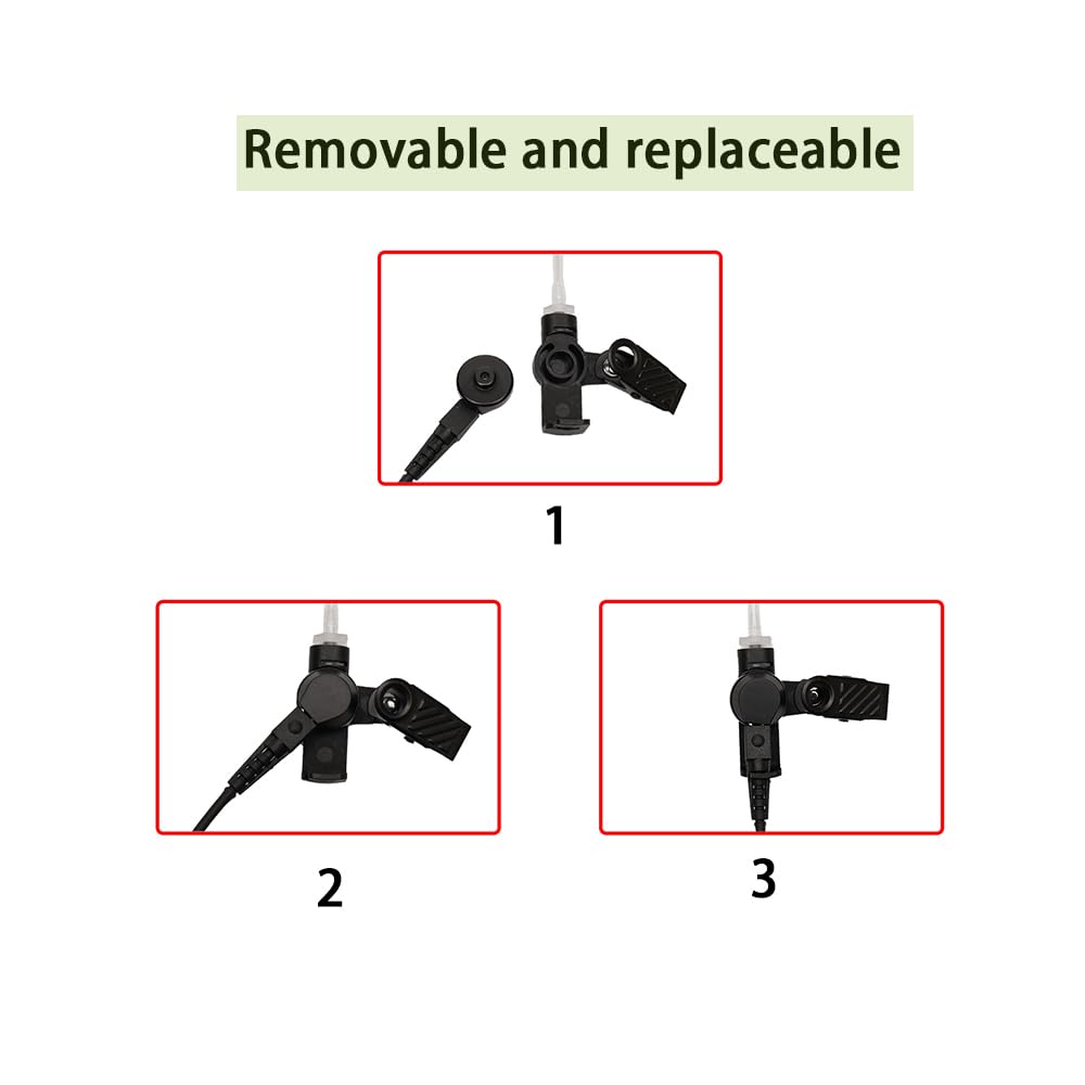 BVMAG 3.5mm Surveillance Earpiece - 6 Pack Acoustic Tube Headset for Walkie Talkie & Two-Way Radios - Clear Audio for Law Enforcement, Security Guards & Event Staff - Discreet Communication Solution