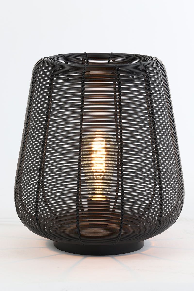 Adeta Modern Table Lamp - Matt Black & Gold Finish for Bedroom, Living Room, or Office Decor