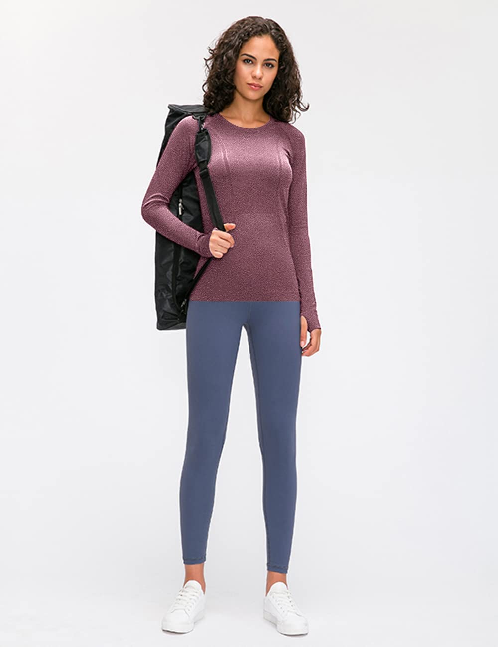 LUYAA Women's Long Sleeve Workout Tops - Breathable Yoga & Gym Athletic Shirt for Running, Fitness & Sports | Slim Fit Activewear for Women
