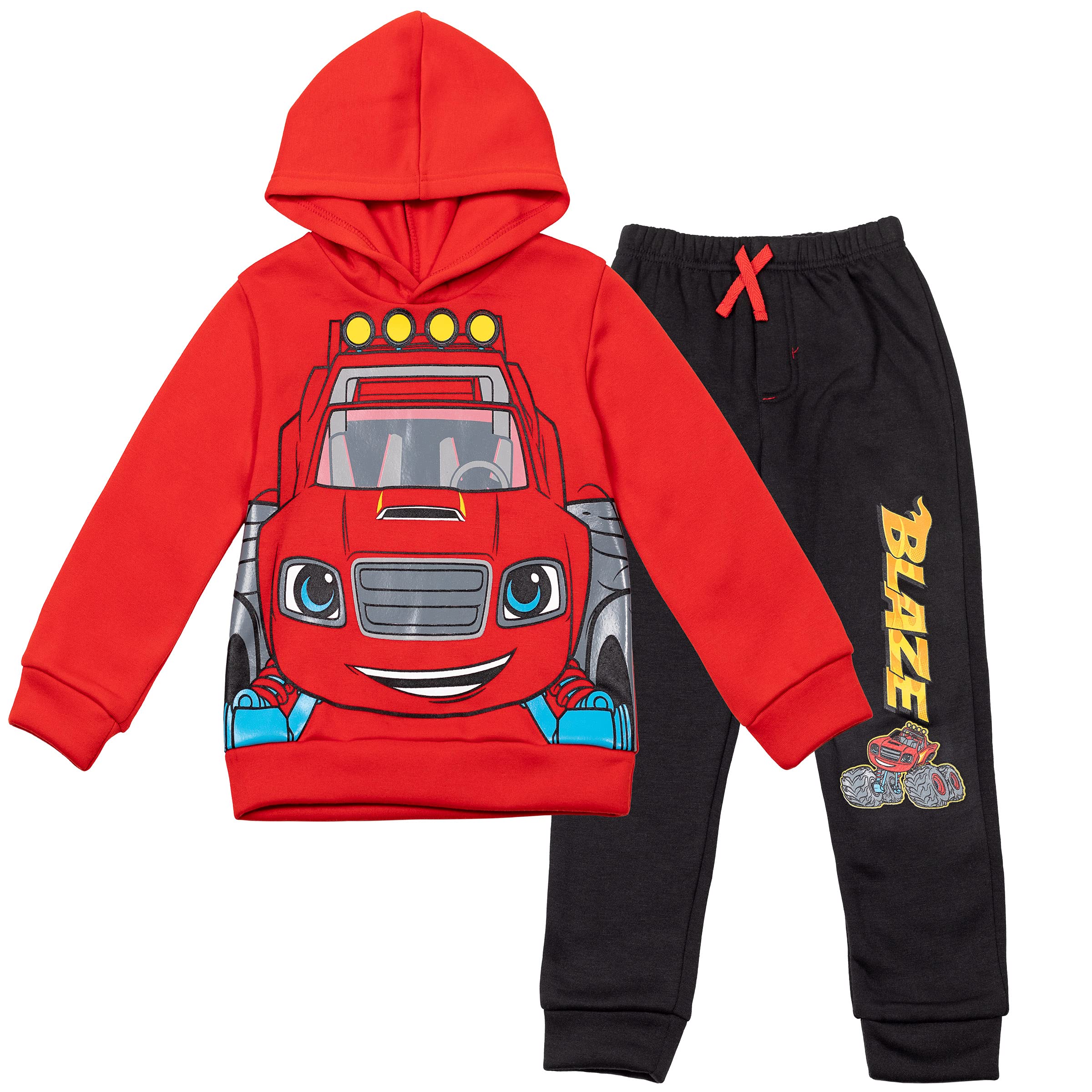 Blaze and the Monster Machines Zeg Stripes Fleece Hoodie & Jogger Pants Set for Toddlers & Kids - Cozy Playtime & Outdoor Adventures Outfit