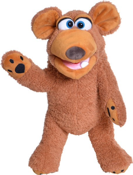 Malakai The Bear 37 cm Hand Puppet - Soft Plush Animal Puppet for Kids, Storytelling & Interactive Play (Code 113) | Perfect for Classroom, Daycare & Family Fun Activities
