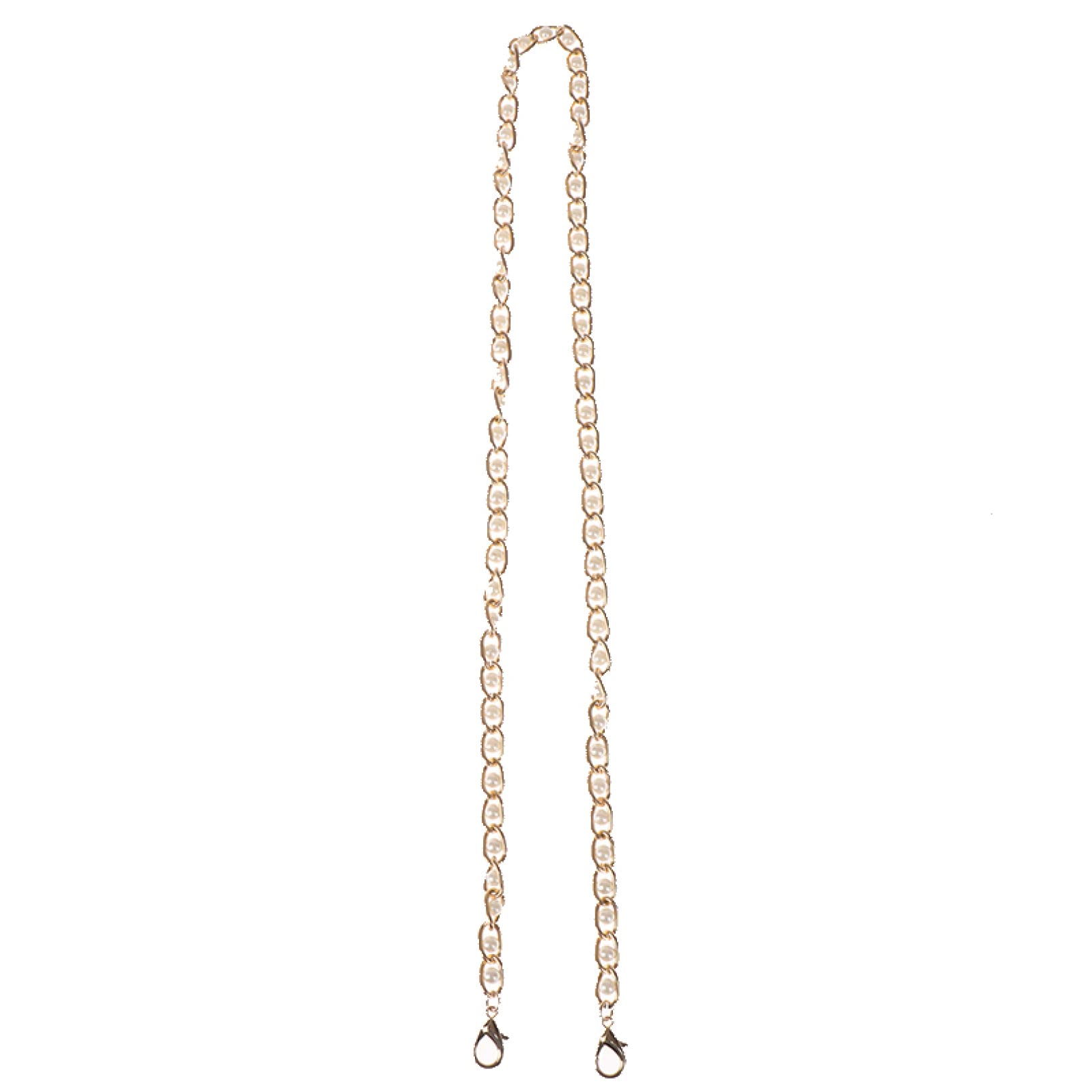 Elegant Metal Bag Chain with Small Imitation Pearls - Crossbody Purse Strap Replacement, Handbag Handle Accessory for Women | Perfect for Tote Bags, Evening Purses & Boho Fashion Accessories