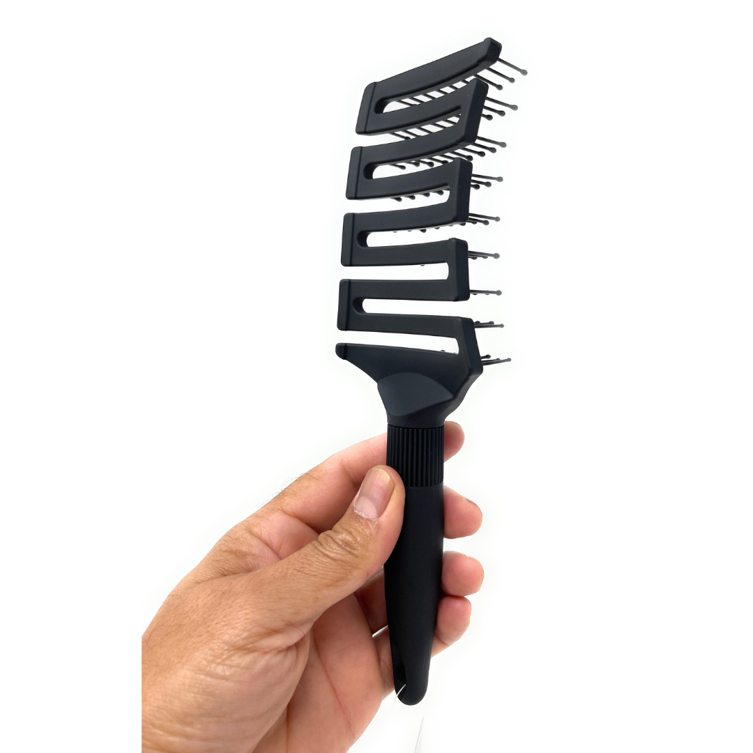 ScalpMaster Hair Brush with Ball-Tipped Bristles - Flexible Vented Design for Gentle Detangling & Scalp Massage - Perfect for Wet/Dry Hair, Styling & Relaxation at Home