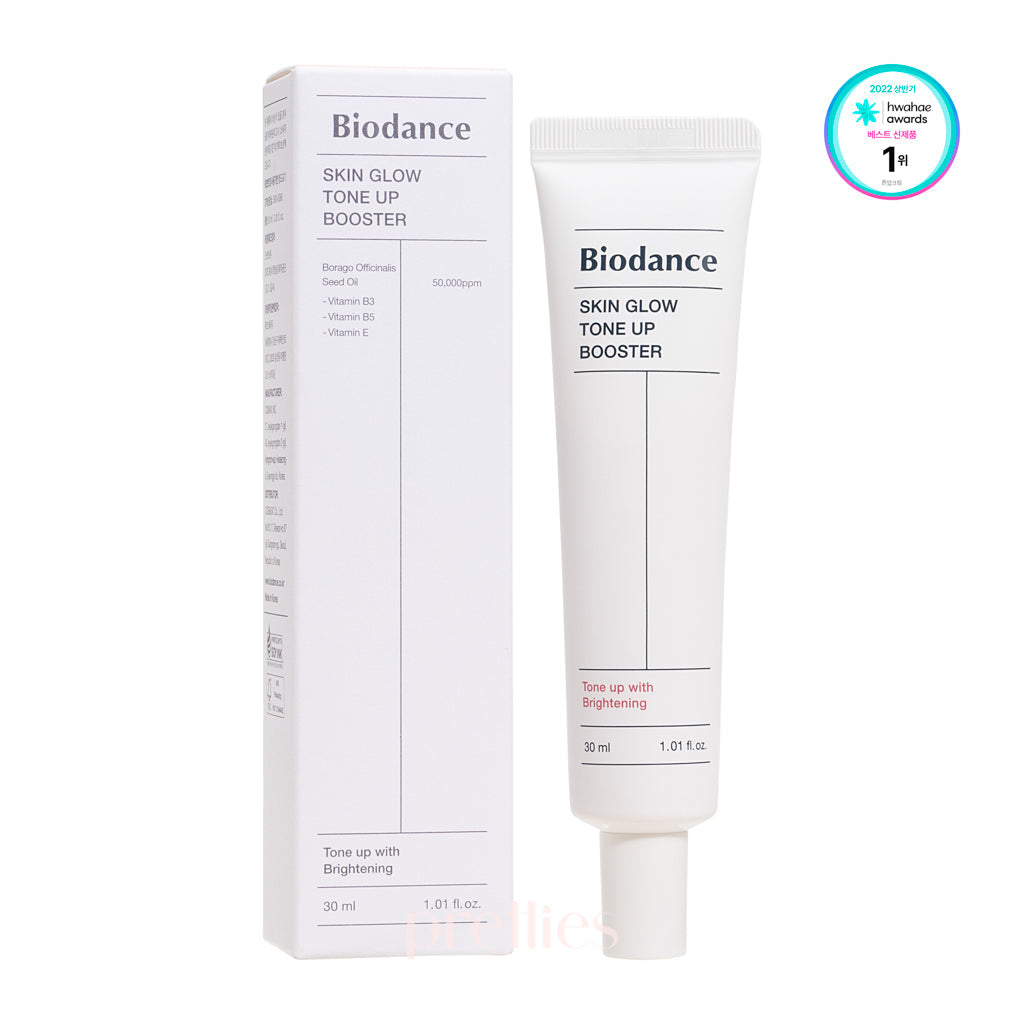 BIODANCE Skin Glow Tone Up Booster 30ml - Brightening Serum for Dull Skin, Dark Spots & Uneven Tone | Korean Skincare for Radiant Complexion | Perfect for Daily Skincare Routine & Makeup Prep
