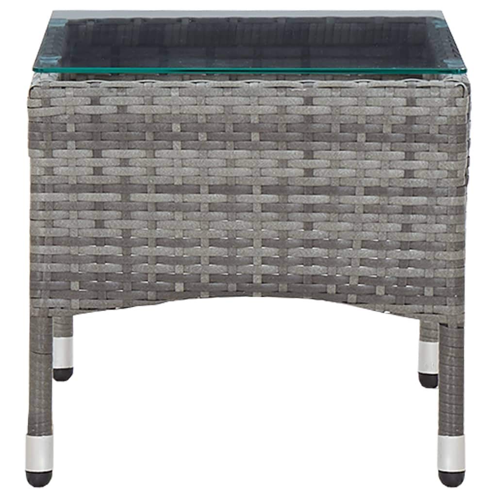 FAMIROSA Gray Rattan Coffee Table 23.6