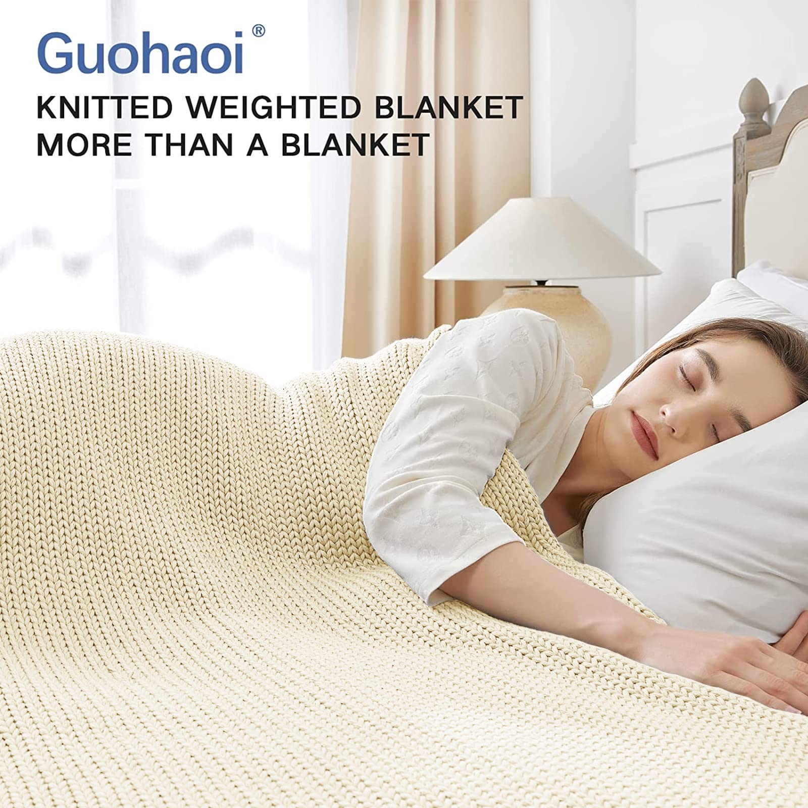 Guohaoi 15lbs Weighted Blanket 50