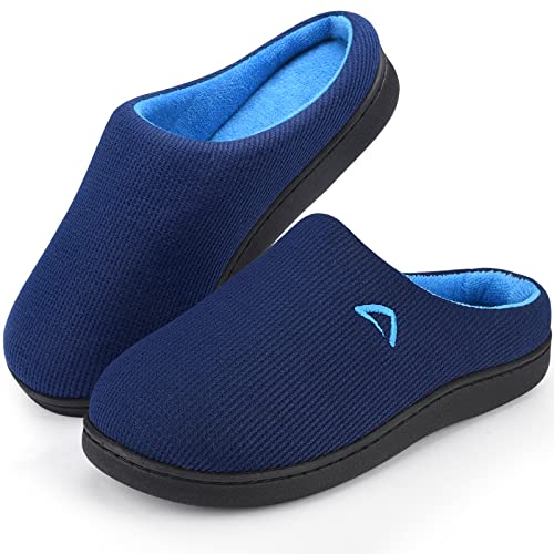 Unisex Memory Foam Slippers for Men & Women - Soft Waffle Knit House Shoes Indoor/Outdoor Wear - Perfect for Couples, Home Comfort & Casual Outings